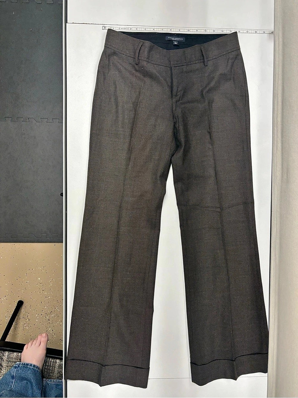 Banana Republic Martin Fit Stretch Trousers Chocolate Brown Size 4